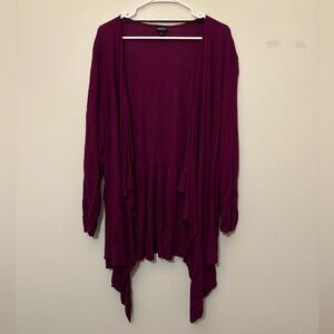 Torrid Rich Purple Draped Front Knit Cardigan Sweater, Size 4X Women’s